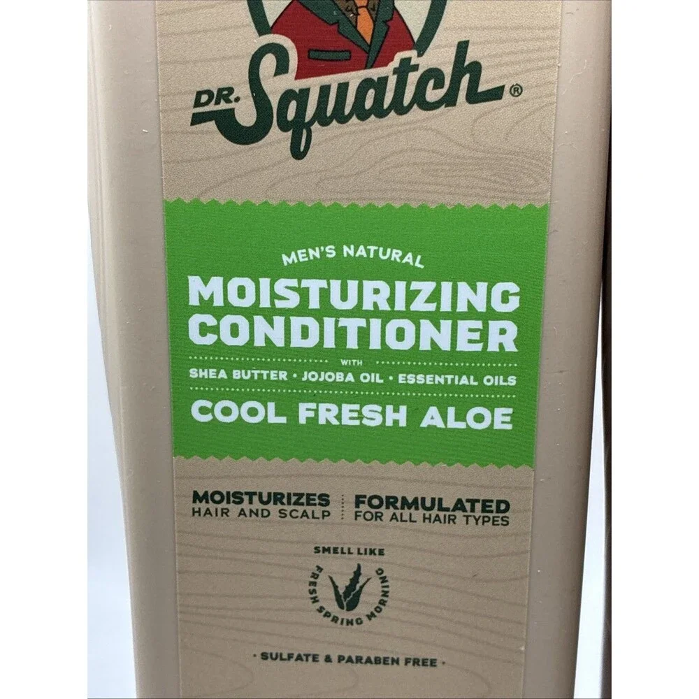 New DR. SQUATCH Conditioner Cool Fresh Aloe 11 oz. ea - 2 Pack